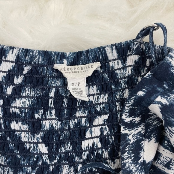 AEROPOSTALE Blue and White Geometric Mini Dress Size Small - Picture 6 of 8